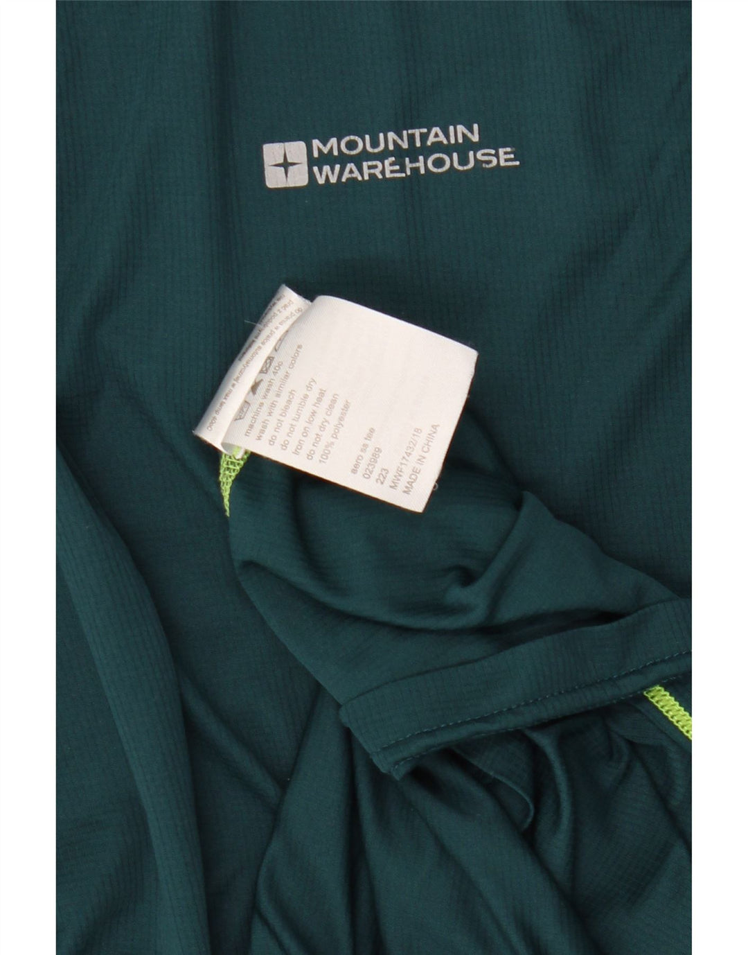 Mountain Warehouse T-Shirt Homme Haut Large Vert Polyester