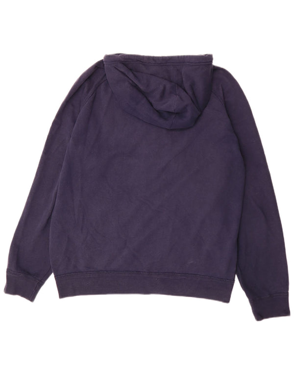 Gap Pull à capuche zippé graphique pour hommes, grand coton bleu marine