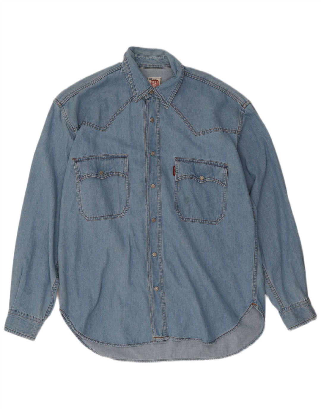 Casucci Chemise en Jean Bleu Moyen Coton Homme