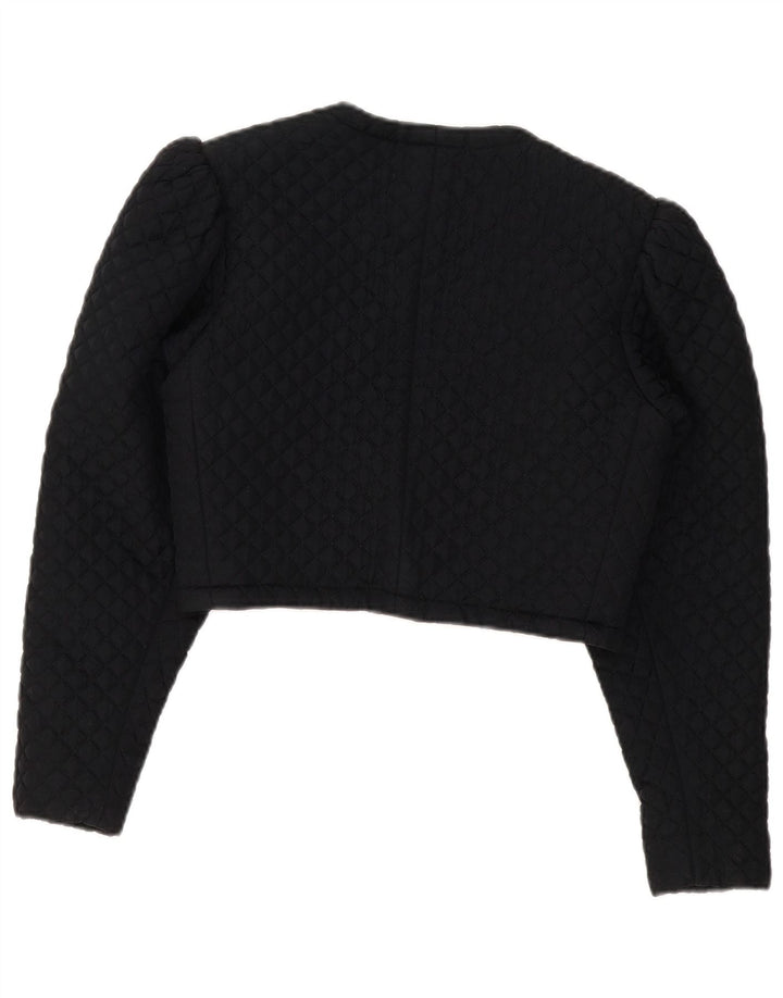 vintage Womens Crop Bolero Jacket UK 8 Petit Noir