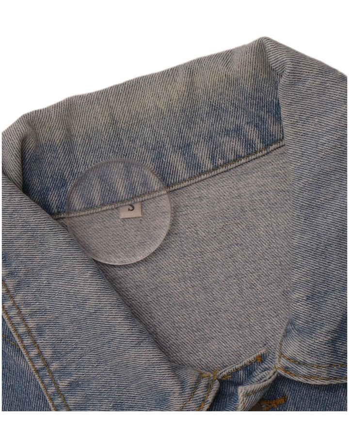 VINTAGE Mens Denim Jacket UK 36 Small Blue Cotton