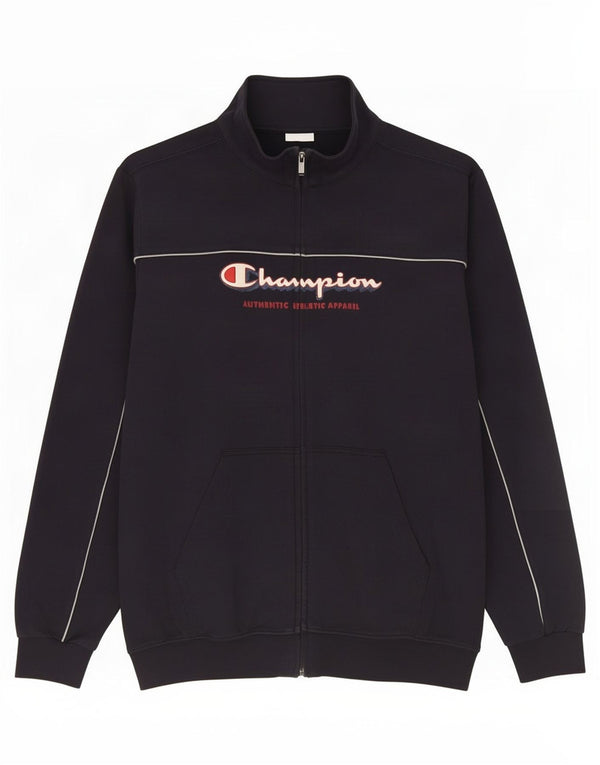 Champion Veste de Survêtement Graphique Garçon 13-14 Ans XL Bleu Marine Coton