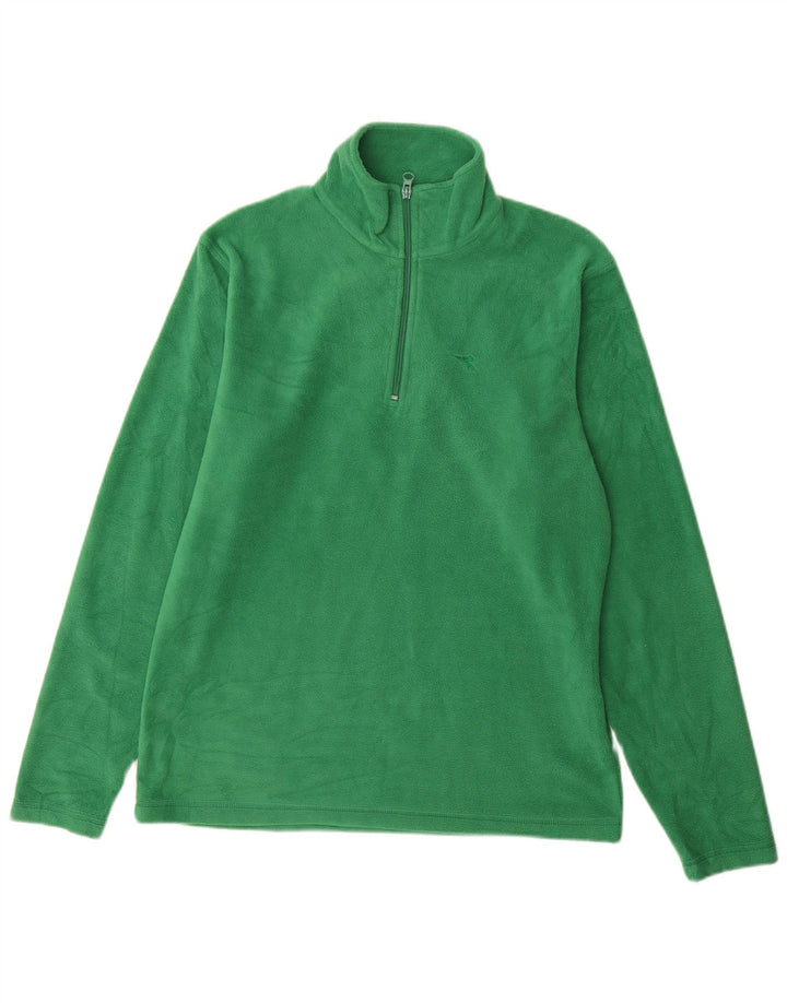 Diadora Pull Polaire à Col Zippé Homme Vert Moyen Polyester