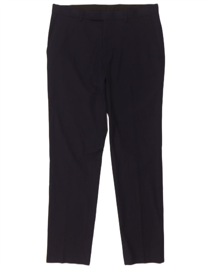 Marks & Spencer Pantalon de costume coupe slim pour homme W32 L31 Bleu marine Polyester