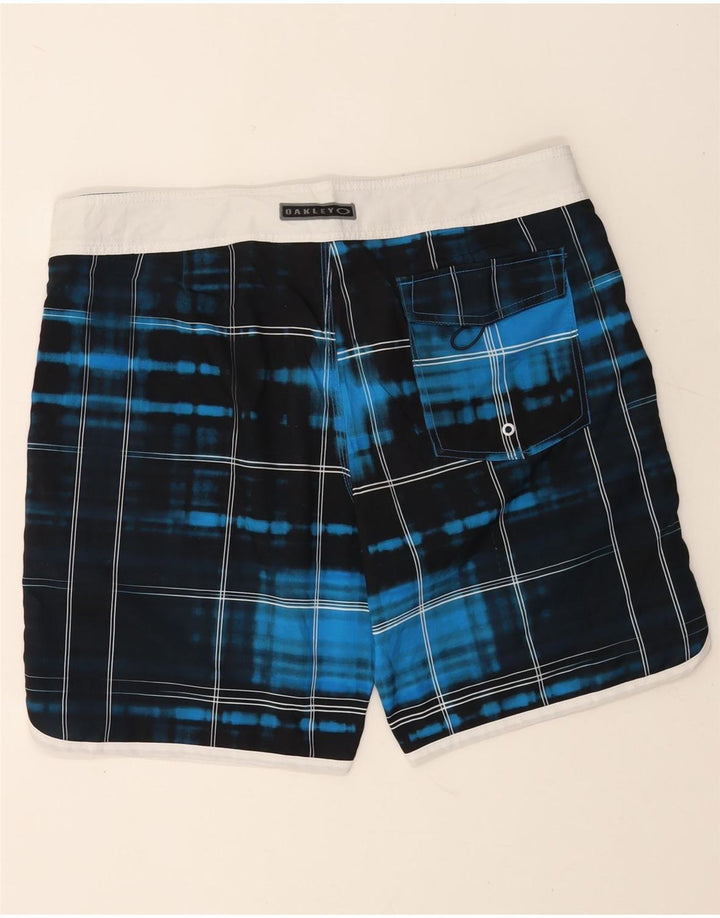 Oakley Short de bain homme XL bleu marine à carreaux en polyester
