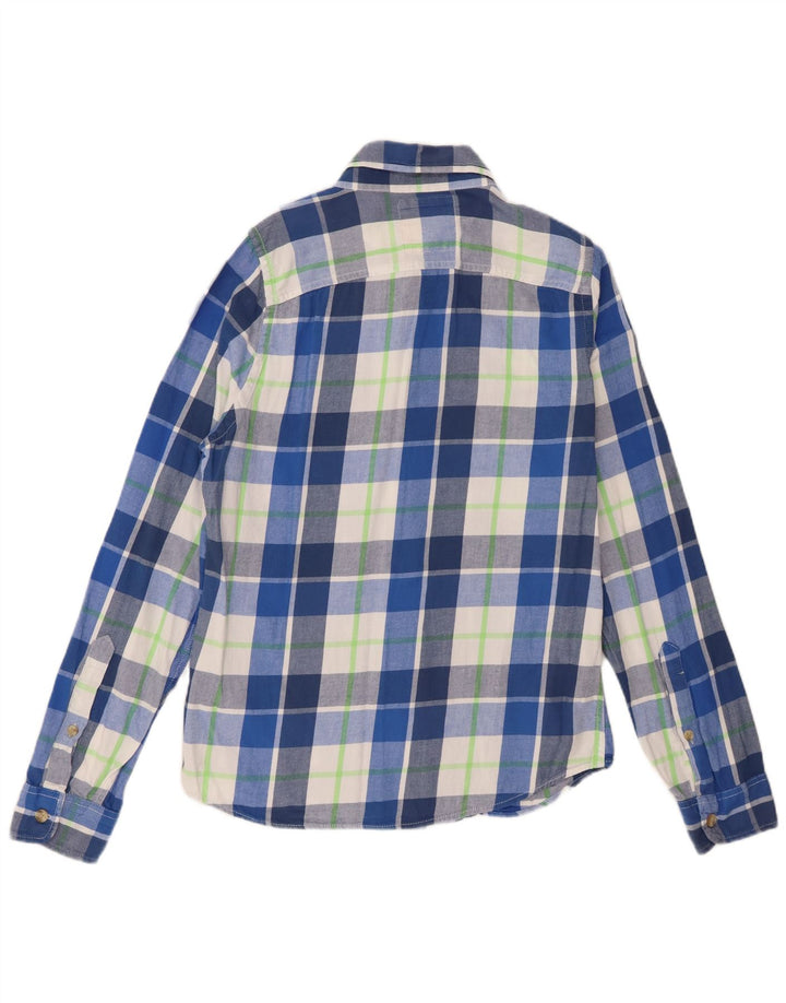Hollister Chemise En Flanelle Homme Bleu Moyen Carreaux Coton