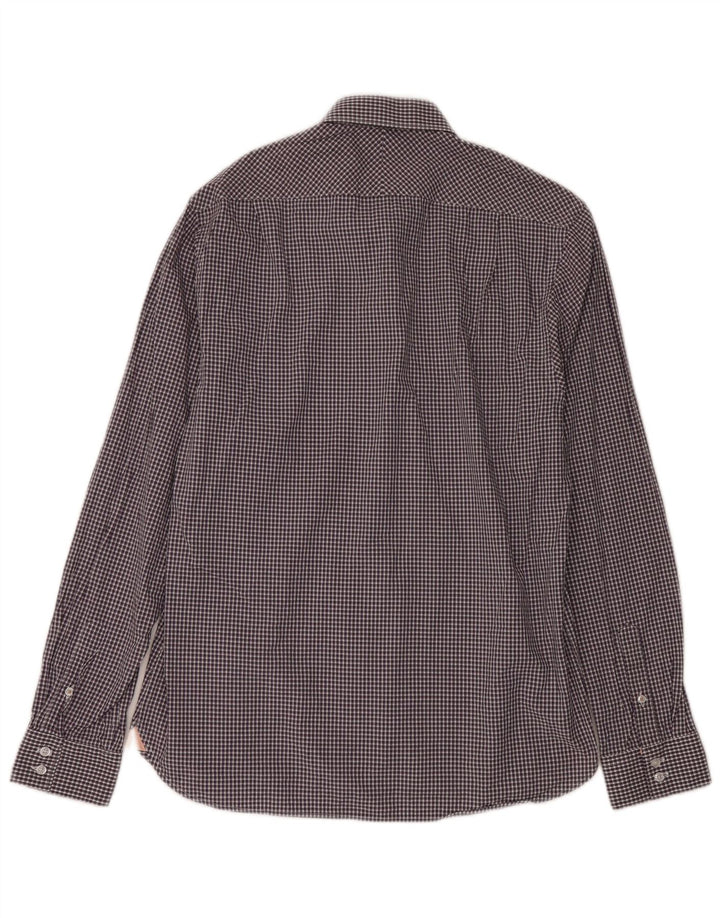 Ben Sherman Chemise Homme Taille 16 Grand Coton Vichy Violet