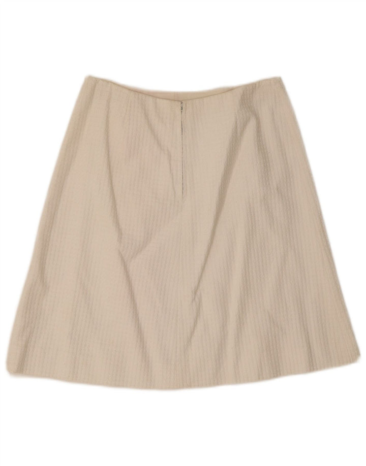 jupe trapèze femme vintage IT 46 Large W28 Blanc