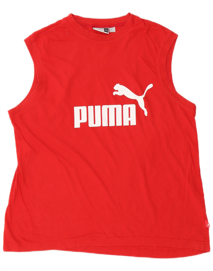 Puma Débardeur graphique pour homme 2XL Rouge Coton