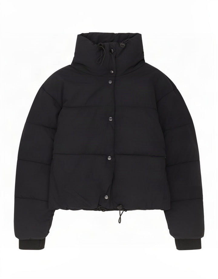 Zara Veste matelassée surdimensionnée pour femme UK 10 Small Noir Polyester