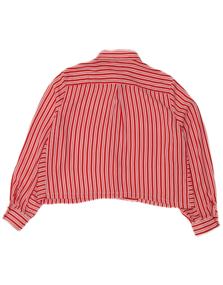 Benetton Chemisier court pour femme UK 18 XL Rouge rayé