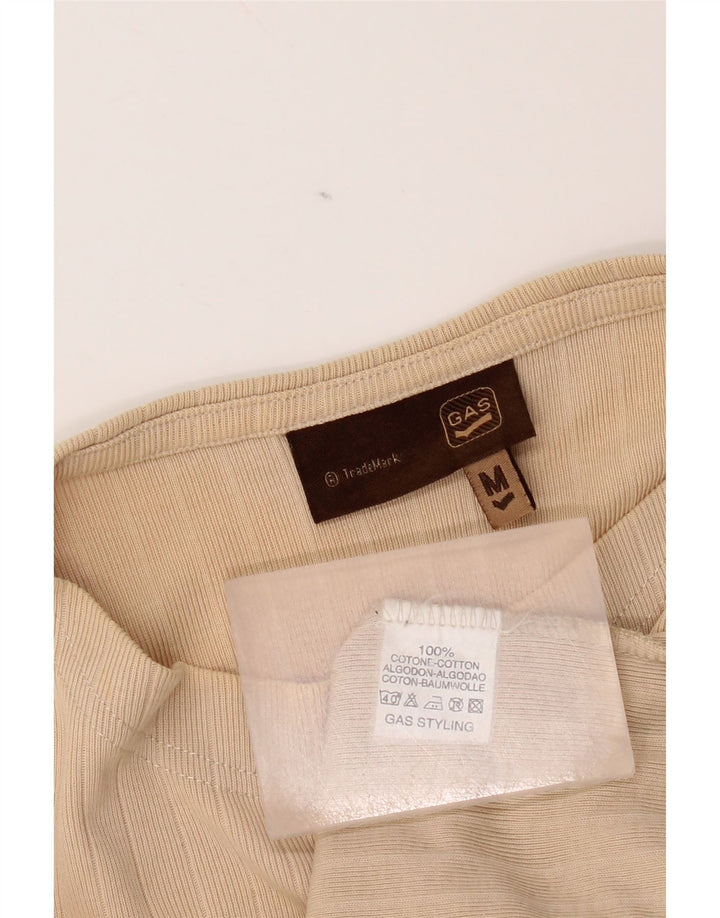 Gas Top Homme Manches Longues Coton Beige Moyen