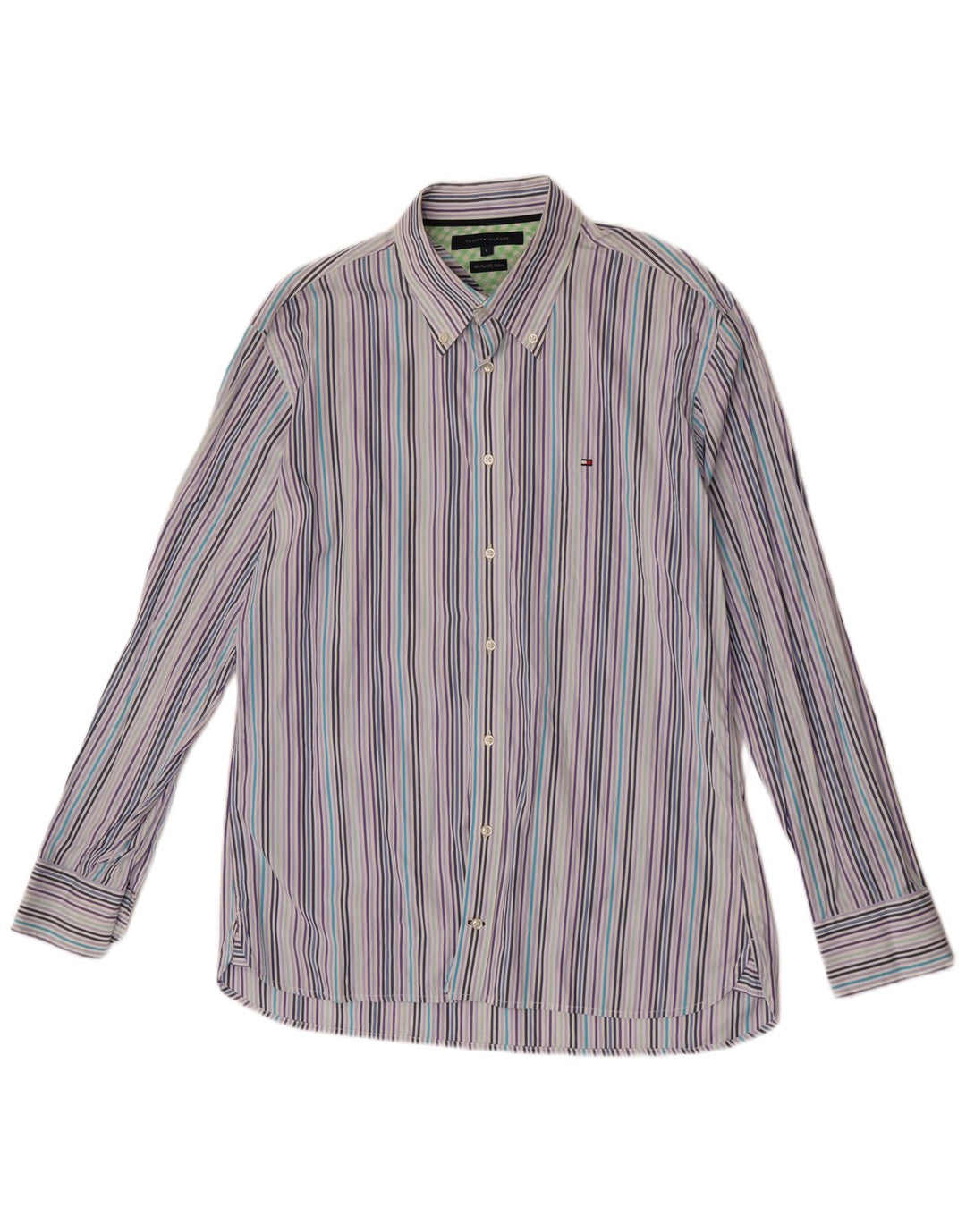 Tommy Hilfiger Chemise Homme Large Bleu Rayé Coton