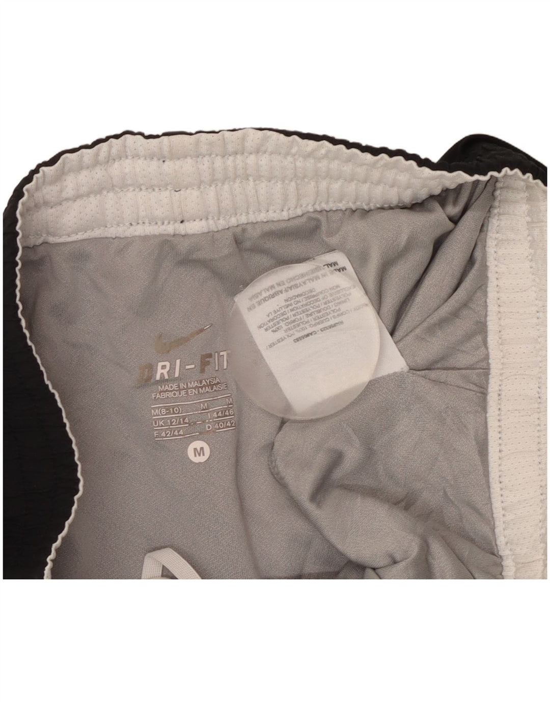 NIKE Short de sport Dri Fit pour femme UK 12/14 Polyester noir moyen