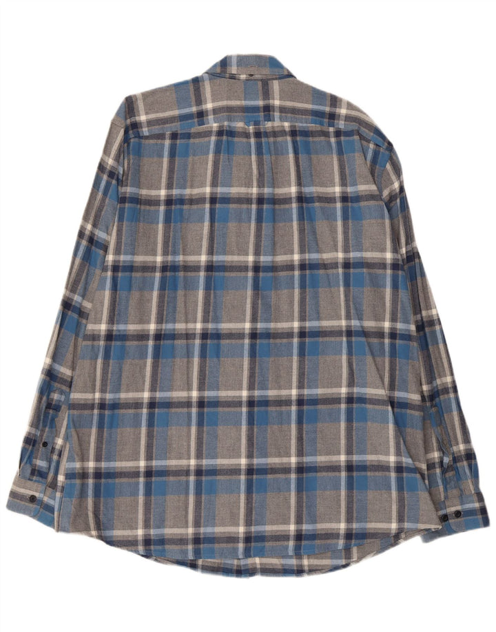 L.L.Bean Chemise en flanelle pour homme XL en coton à carreaux gris