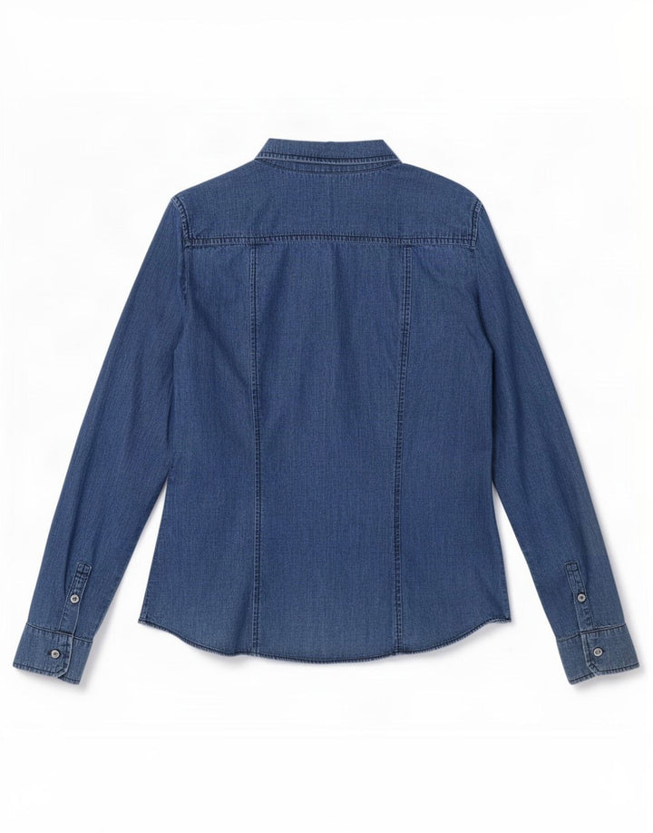 Marella Femme EMME Chemise En Jean IT 42 Bleu Moyen Coton