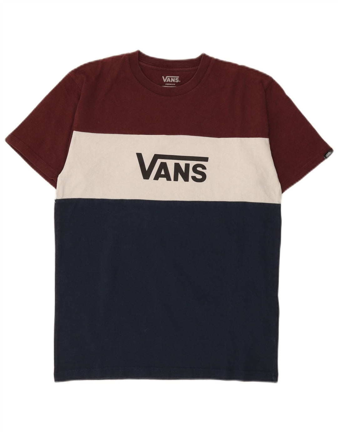 Vans Homme T-Shirt Graphique Haut Petit Multicolore Colourblock Coton
