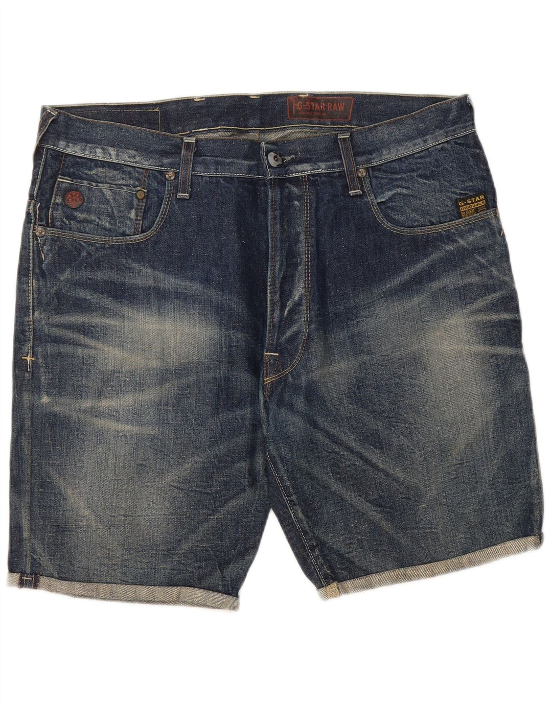 G-Star Hommes Denim Shorts W34 Grand Bleu Coton