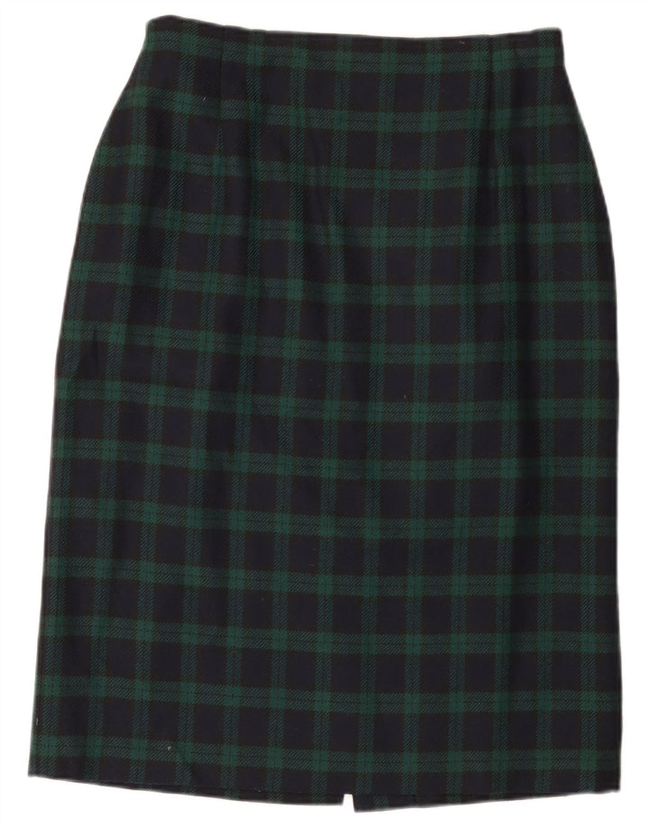 Marks & Spencer Jupe crayon St. Michael pour femme W30 à carreaux bleu marine moyen