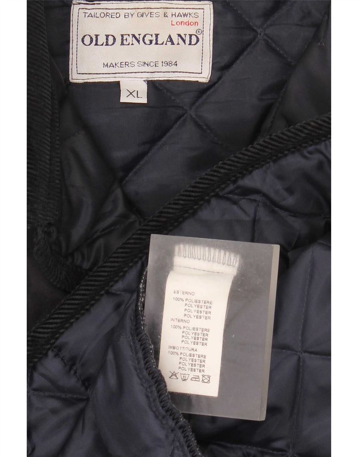 Old England Veste matelassée pour homme UK 42 XL Bleu marine Polyester