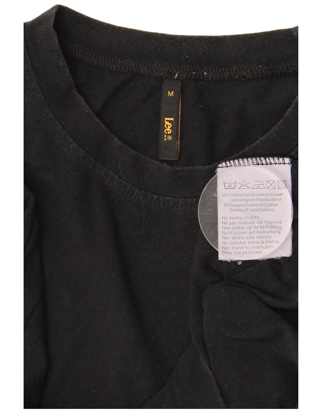 LEE Haut Homme Manches Longues Coton Noir Moyen