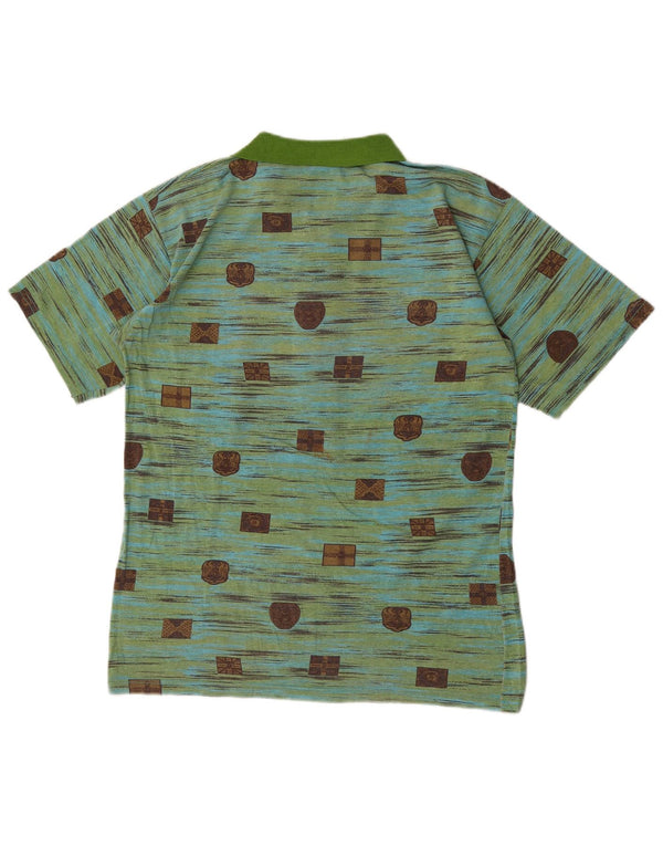 Polo Homme Vintage IT 48 Coton Géométrique Vert Moyen