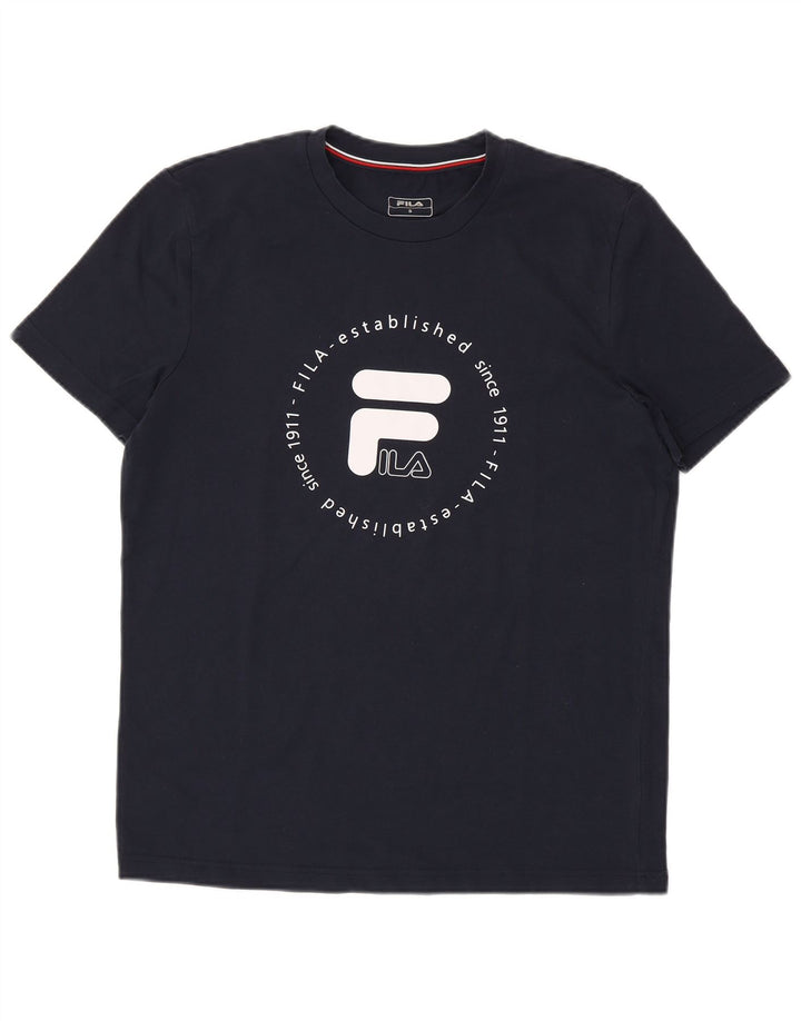 FILA T-Shirt Graphique Homme Petit Bleu Marine