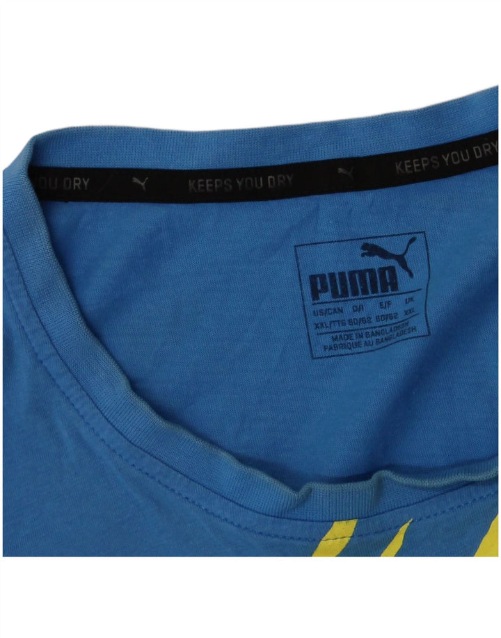Puma T-shirt graphique pour homme 2XL Bleu