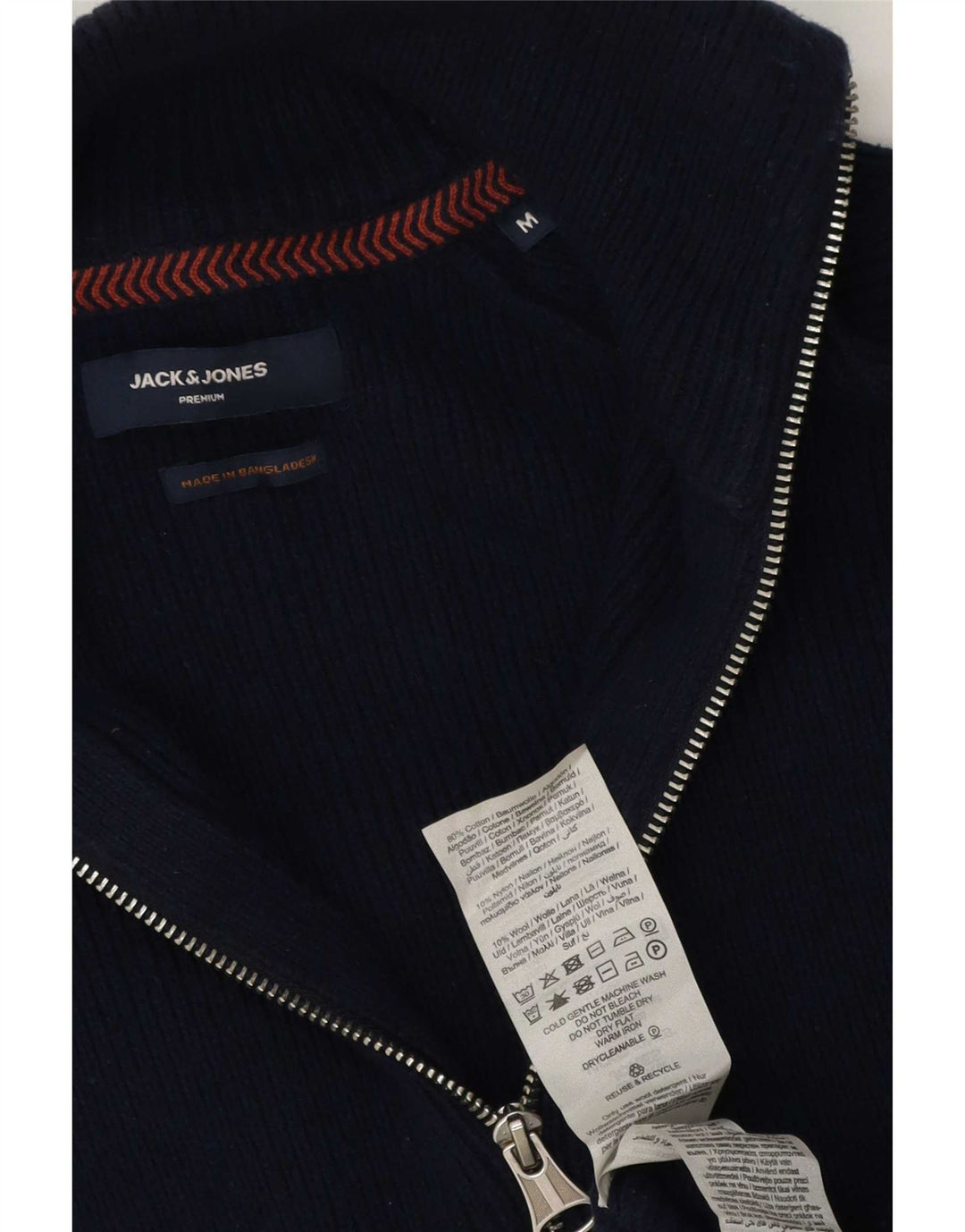 Jack & Jones Pull Cardigan Homme Bleu Marine Moyen Coton