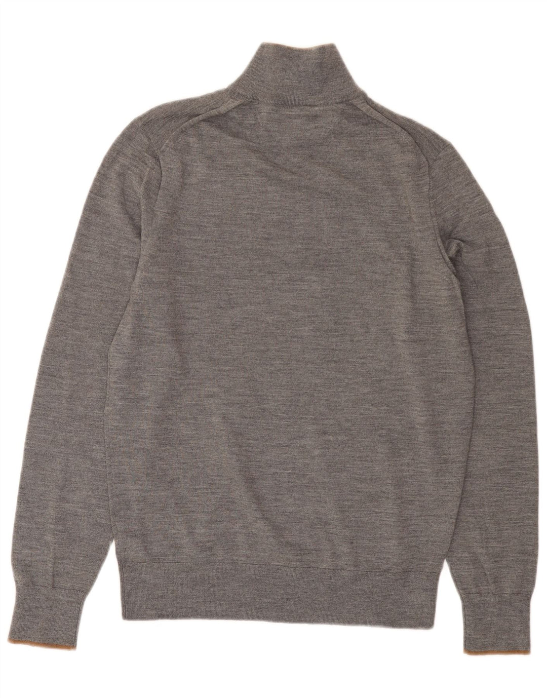 Tommy Hilfiger Pull à col zippé pour homme en laine mérinos gris moyen
