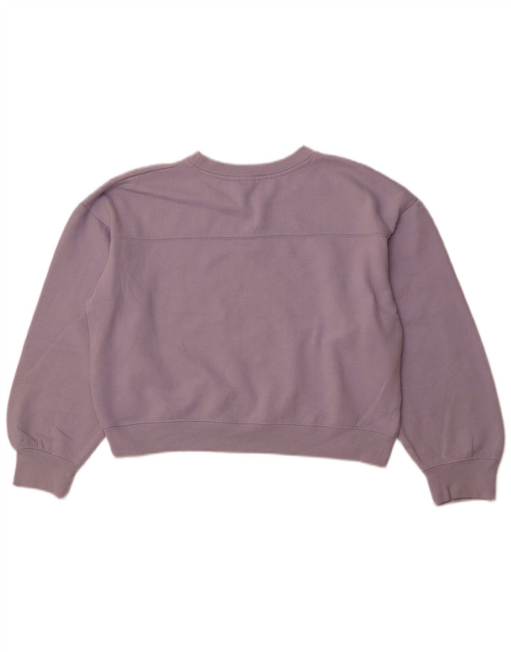ZARA Femme Sweat-shirt court surdimensionné UK 14 Violet moyen