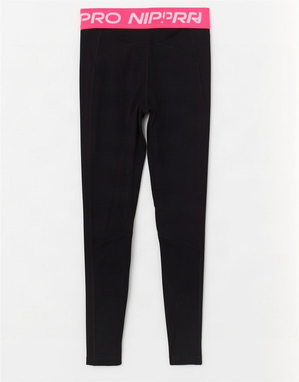 Nike Legging graphique Dri Fit pour femme UK 8 Small Noir Colorblock Polyester