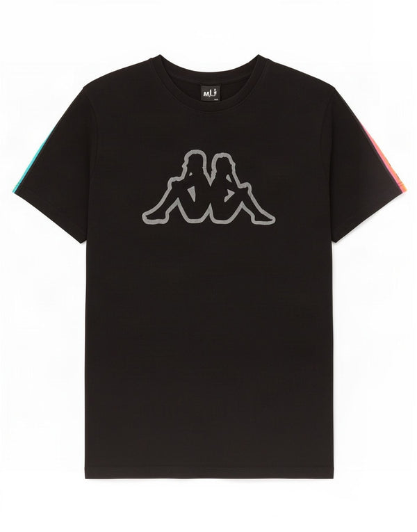 Kappa T-Shirt Graphique Homme XL Noir Colourblock