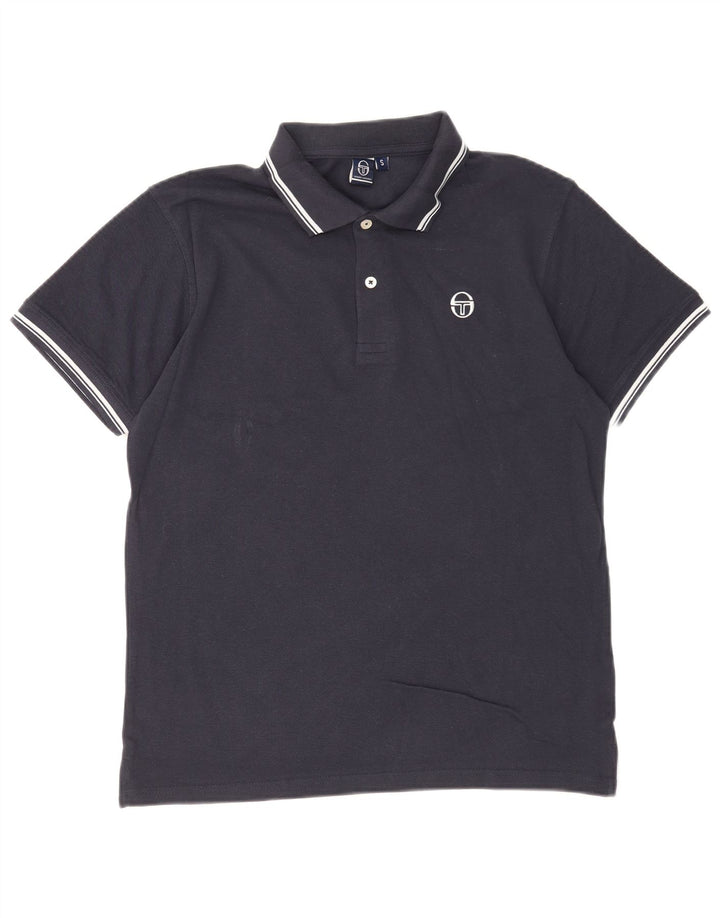 Sergio Tacchini Polo Homme Petit Bleu Marine Coton