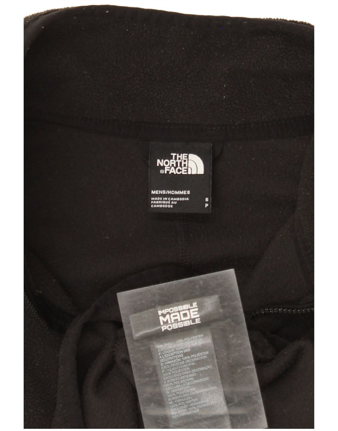 THE NORTH FACE Pull polaire à col zippé pour homme Petit noir Polyester