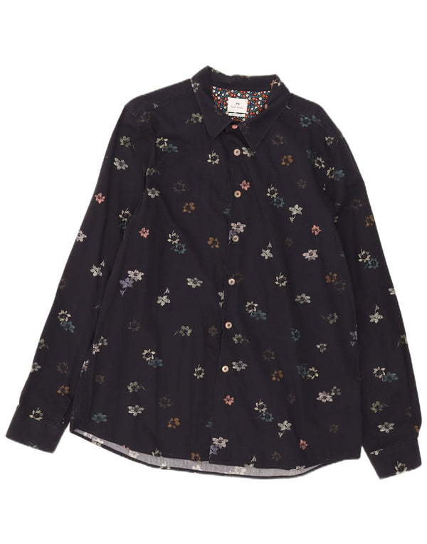 Paul Smith Chemise Regular Fit XL Bleu Marine Coton Floral
