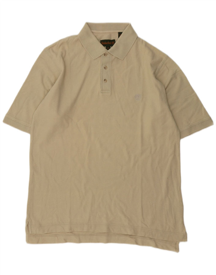 Timberland Polo Homme Blanc Cassé Moyen Coton