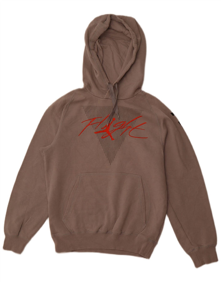 JORDAN Pull à capuche graphique pour homme Petit coton gris