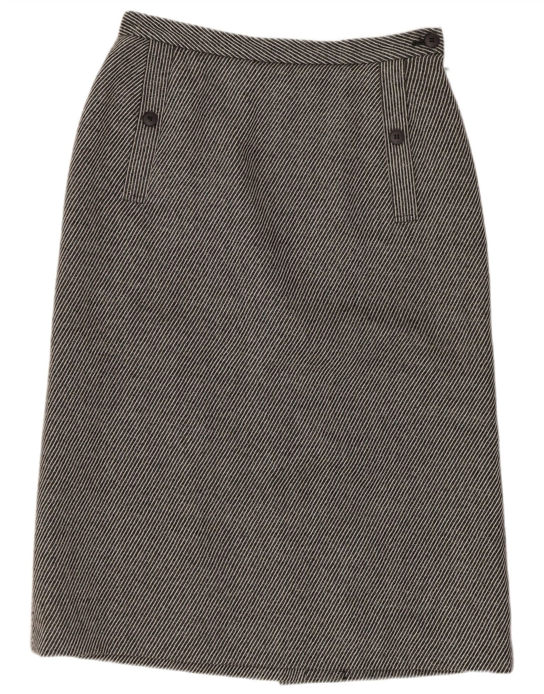 Jaeger Jupe crayon femme UK 14 Medium W28 Laine rayée grise