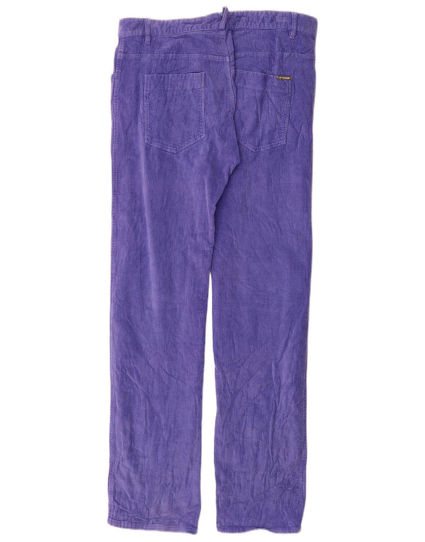GF Ferre Pantalon Ittierre Velours Côtelé IT 48 Medium W34 L33 Violet