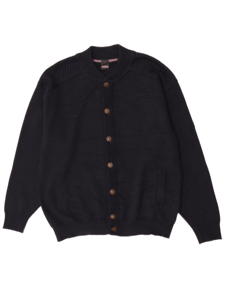 WESTBURY Pull Cardigan Homme Grande Laine Bleu Marine