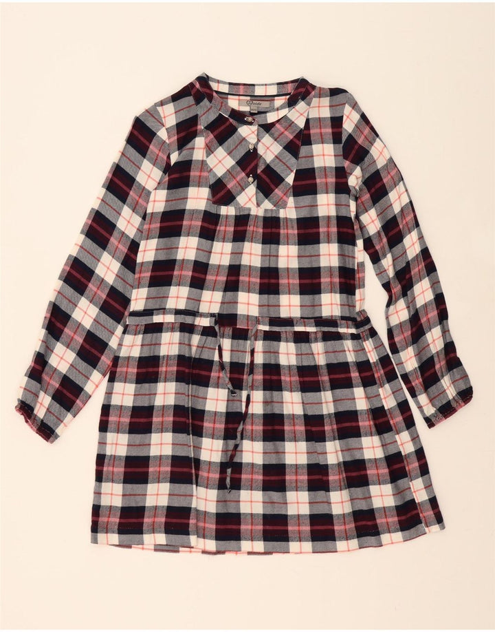 Robe chemise pull vintage filles 11-12 ans coton à carreaux multicolore