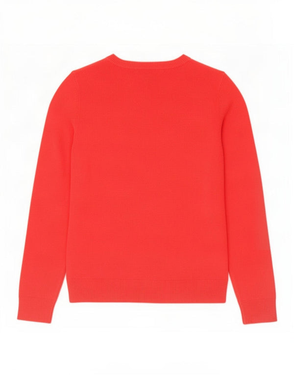 Marks & Spencer Pull col bateau pour femme UK 12 Acrylique rouge moyen