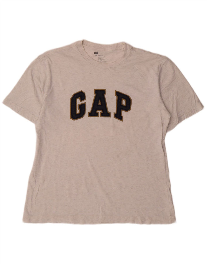 Gap T-Shirt Graphique Homme Gris Moyen Moucheté Coton