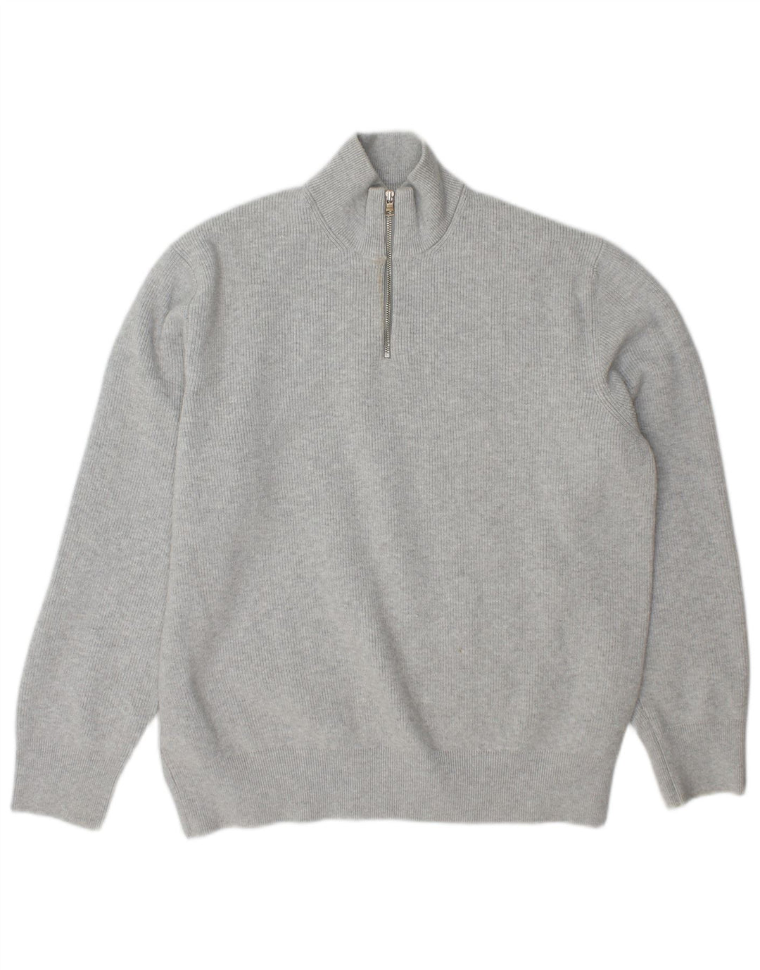 Marks & Spencer Pull col zippé pour homme XL Gris Polyester