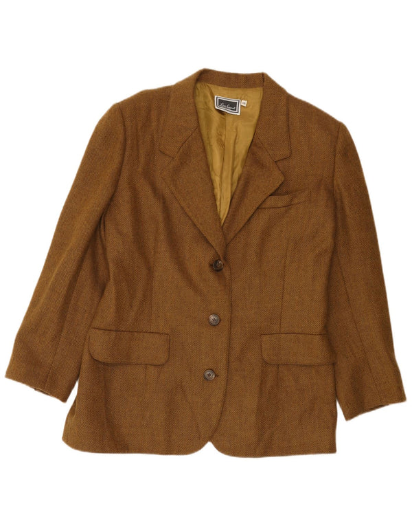 Luisa Spagnoli Veste Blazer 3 Boutons Femme IT 46 Large Laine Marron