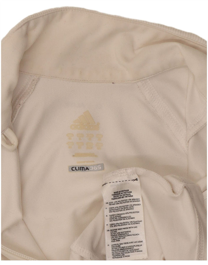 Adidas Veste de survêtement pour femme UK 16 Large Blanc Polyester