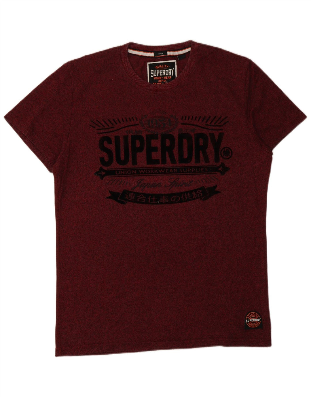 SUPERDRY T-Shirt Graphique Homme Bordeaux Moyen