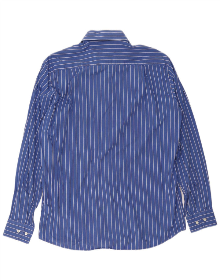 Roccobarocco Chemise Homme Taille 40 15 3/4 Rayure Bleu Moyen