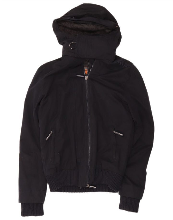 Superdry Veste Bomber à Capuche Windbomber Homme UK 36 Petit Bleu Marine